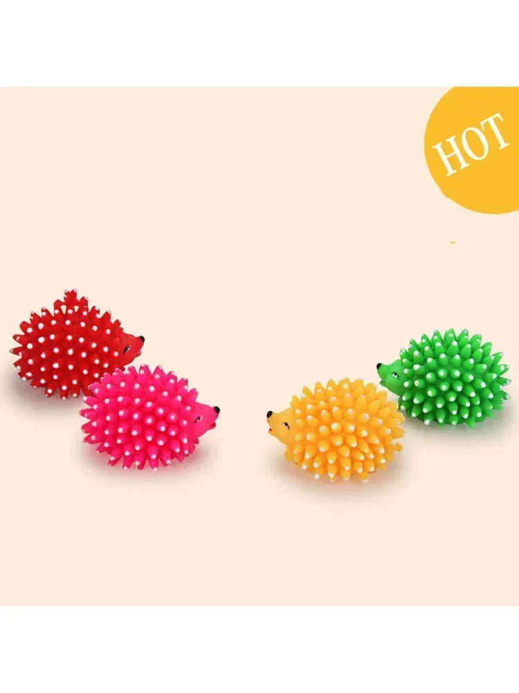 Rubber Hedgehog Soft Squeaky Ball Toy