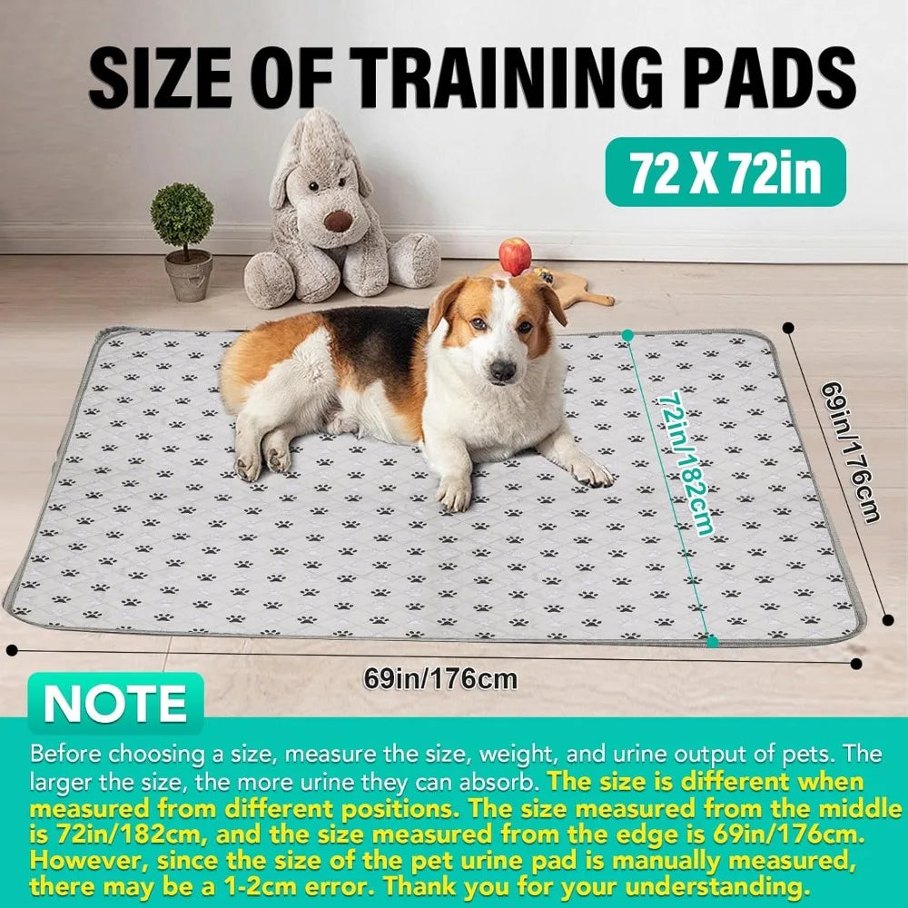 2 Pack Extra Large 72"X72" Washable Pee Pads
