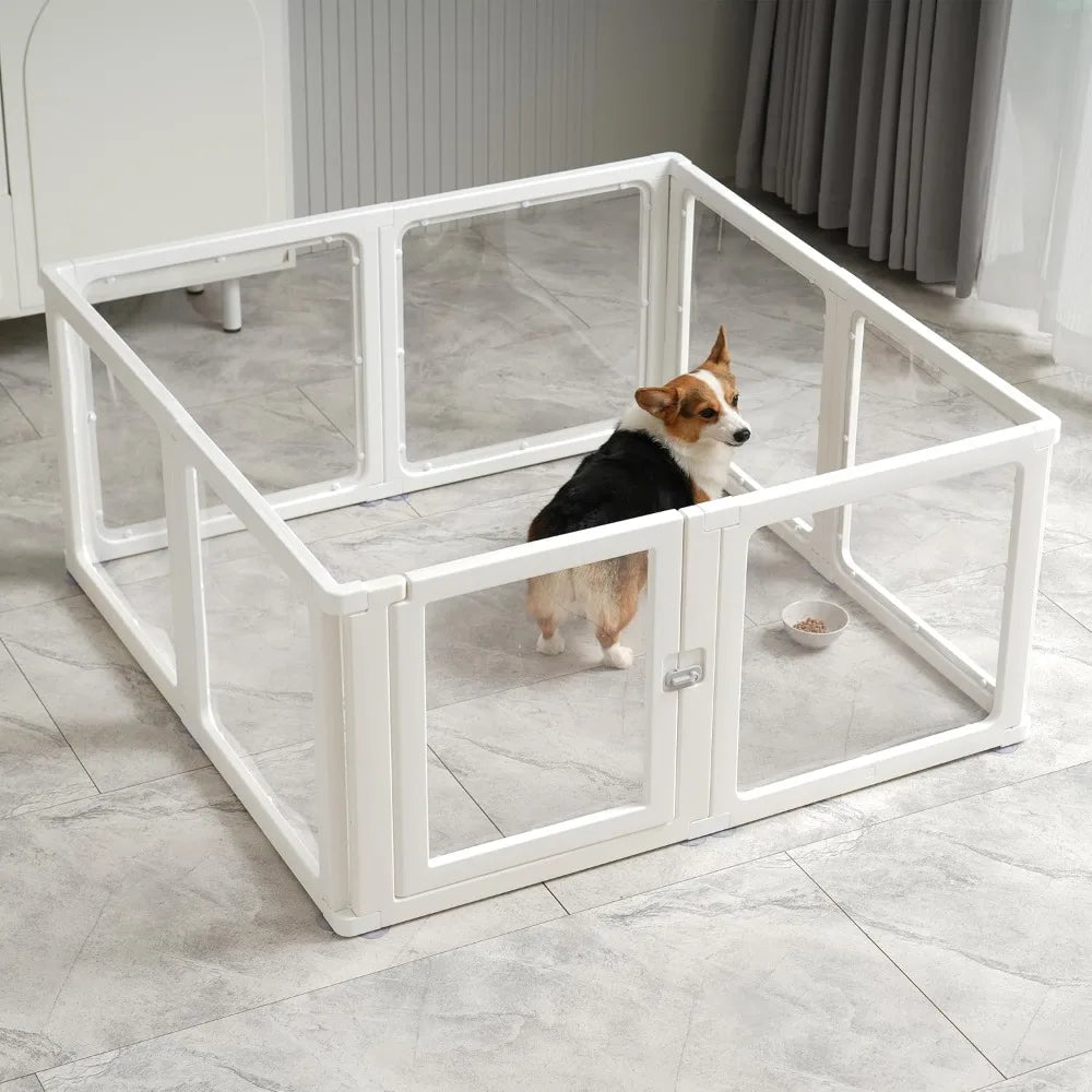 Clear Dog Playpen with Door