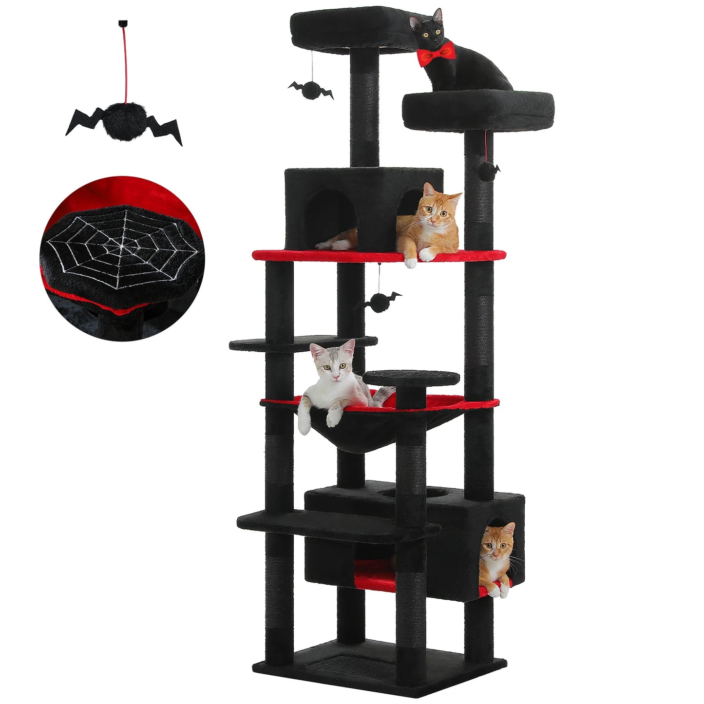 72" Large Cat Tree and Tower for Indoor Cats