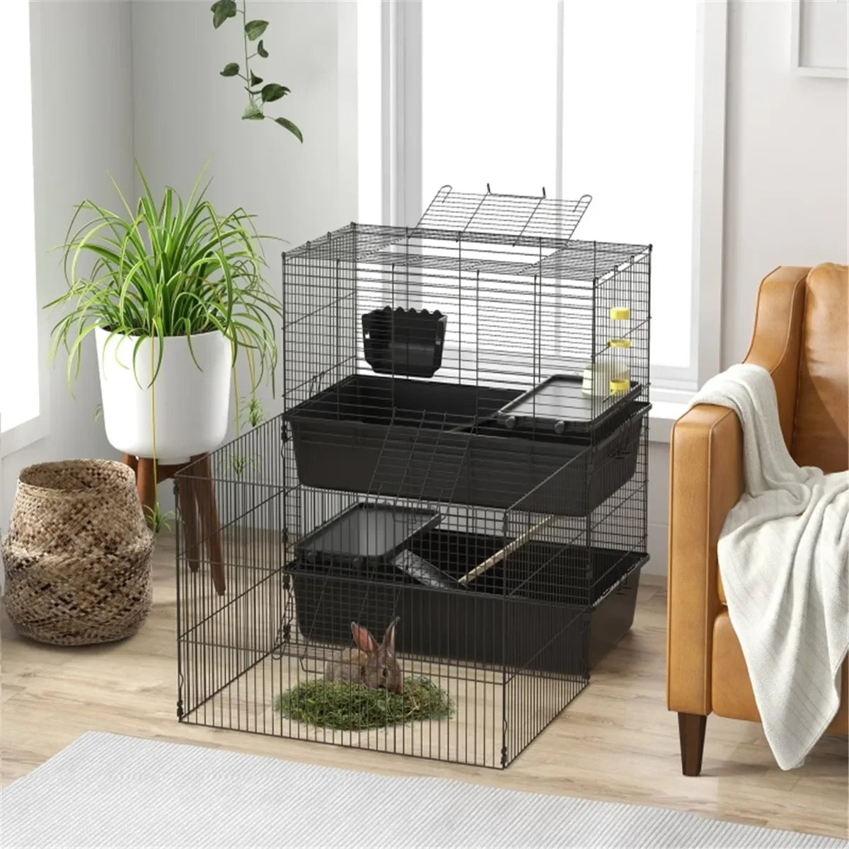 Small Animal Cage for Rabbits Guinea Pigs Ferrets & More