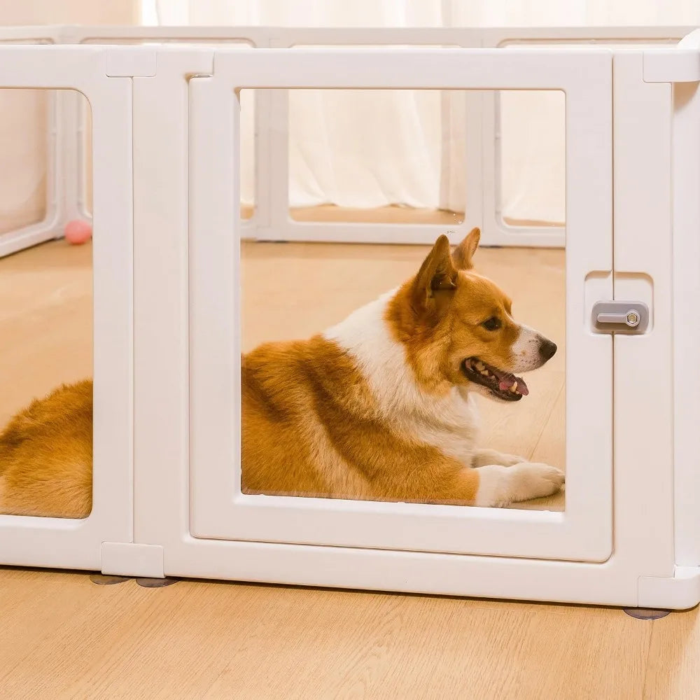 Clear Dog Playpen with Door