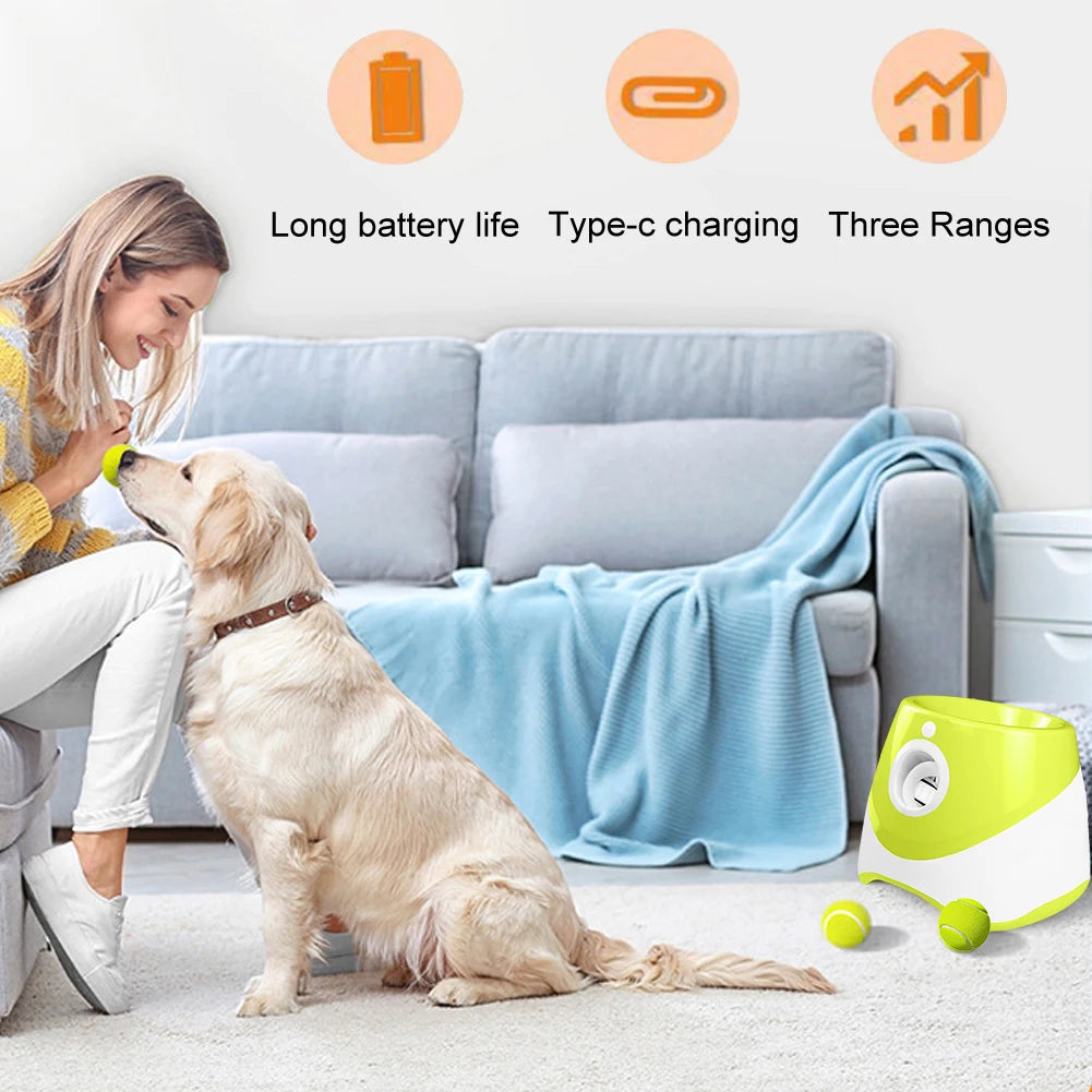Dog Tennis Launcher Automatic Ball Launcher Throwing Machine