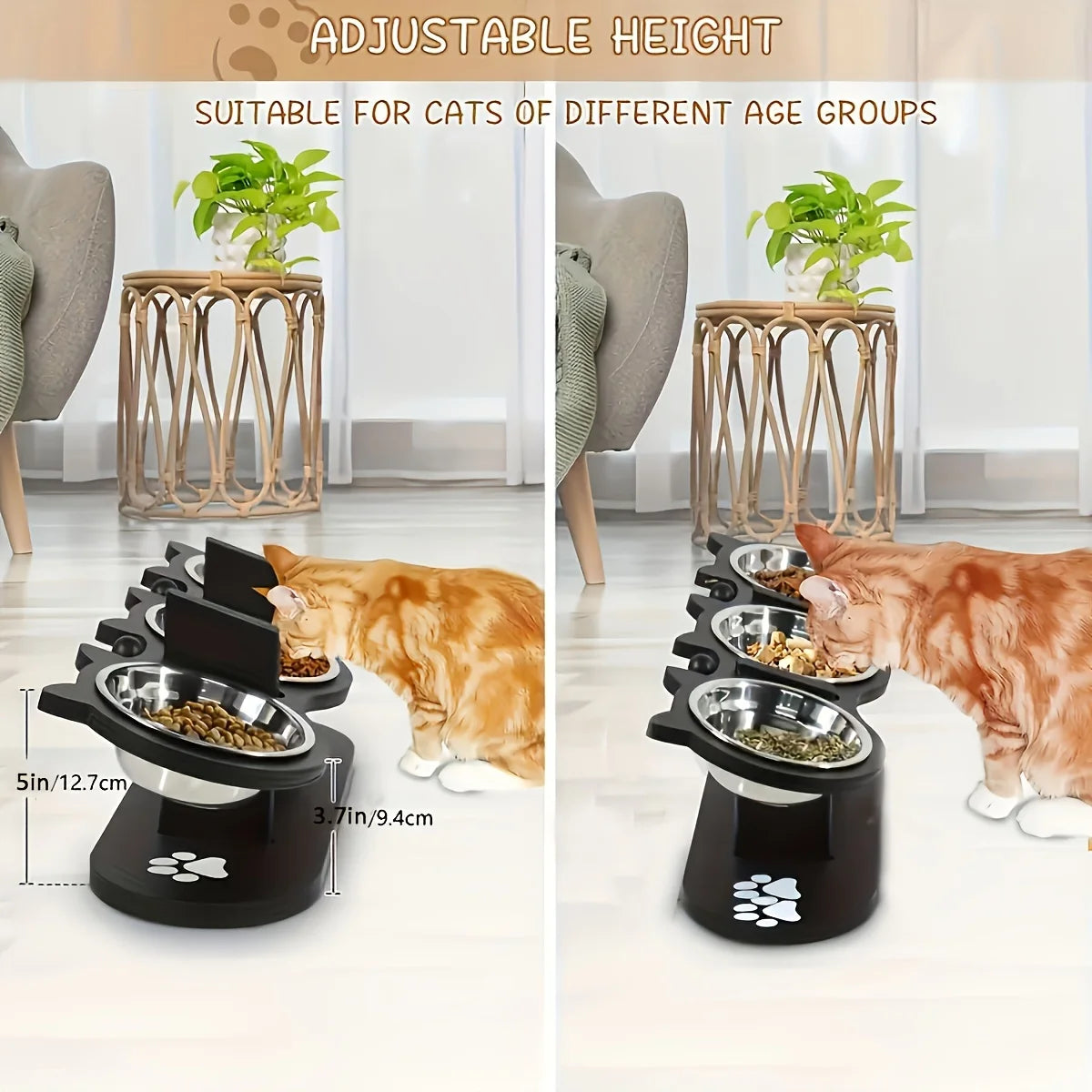 3 Bowls in 1 Feeder Feeding & Watering Supplies