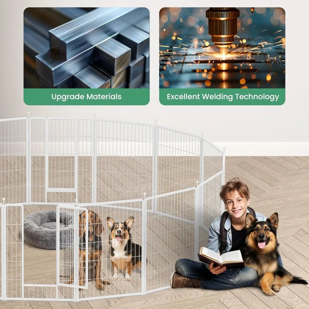 Dog Playpen, 40" Height 16 Panels Fence