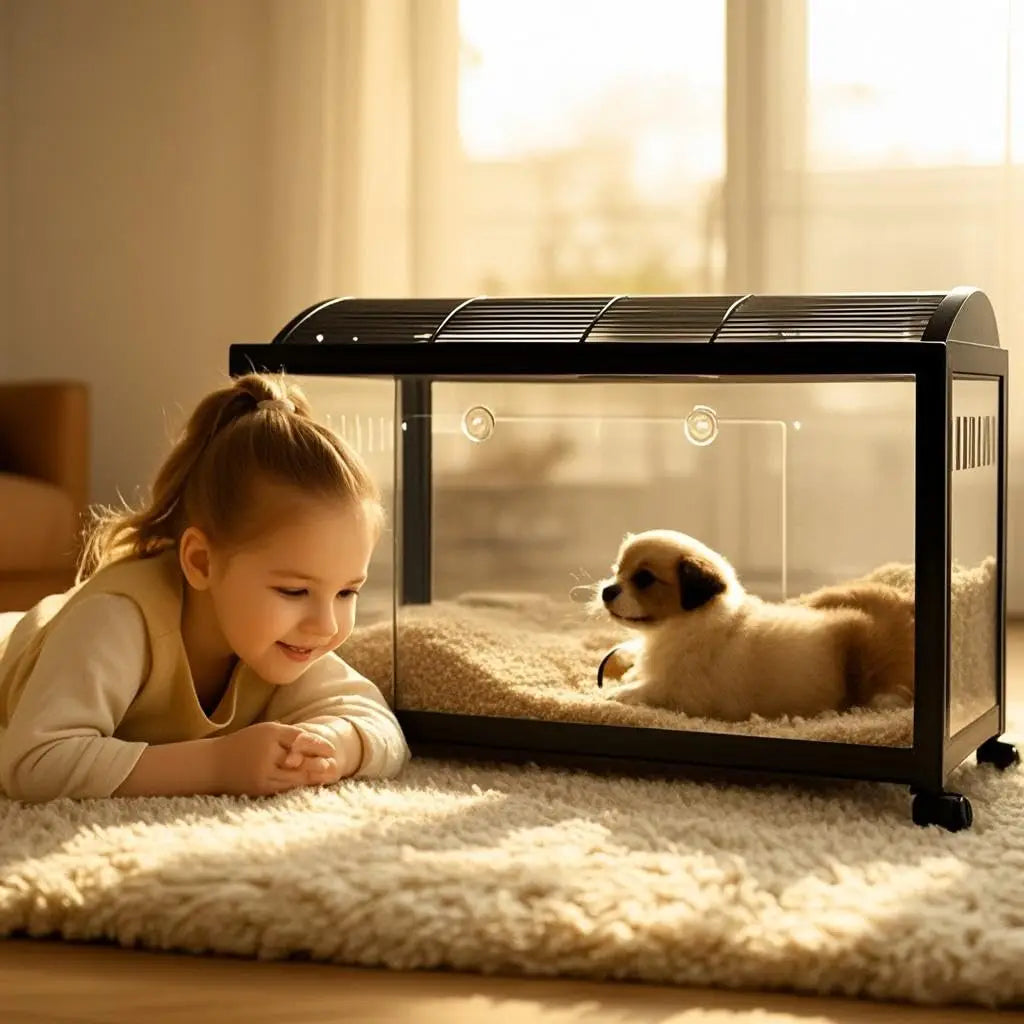 360° Viewing Transparent Hamster Habitats with Universal Wheels