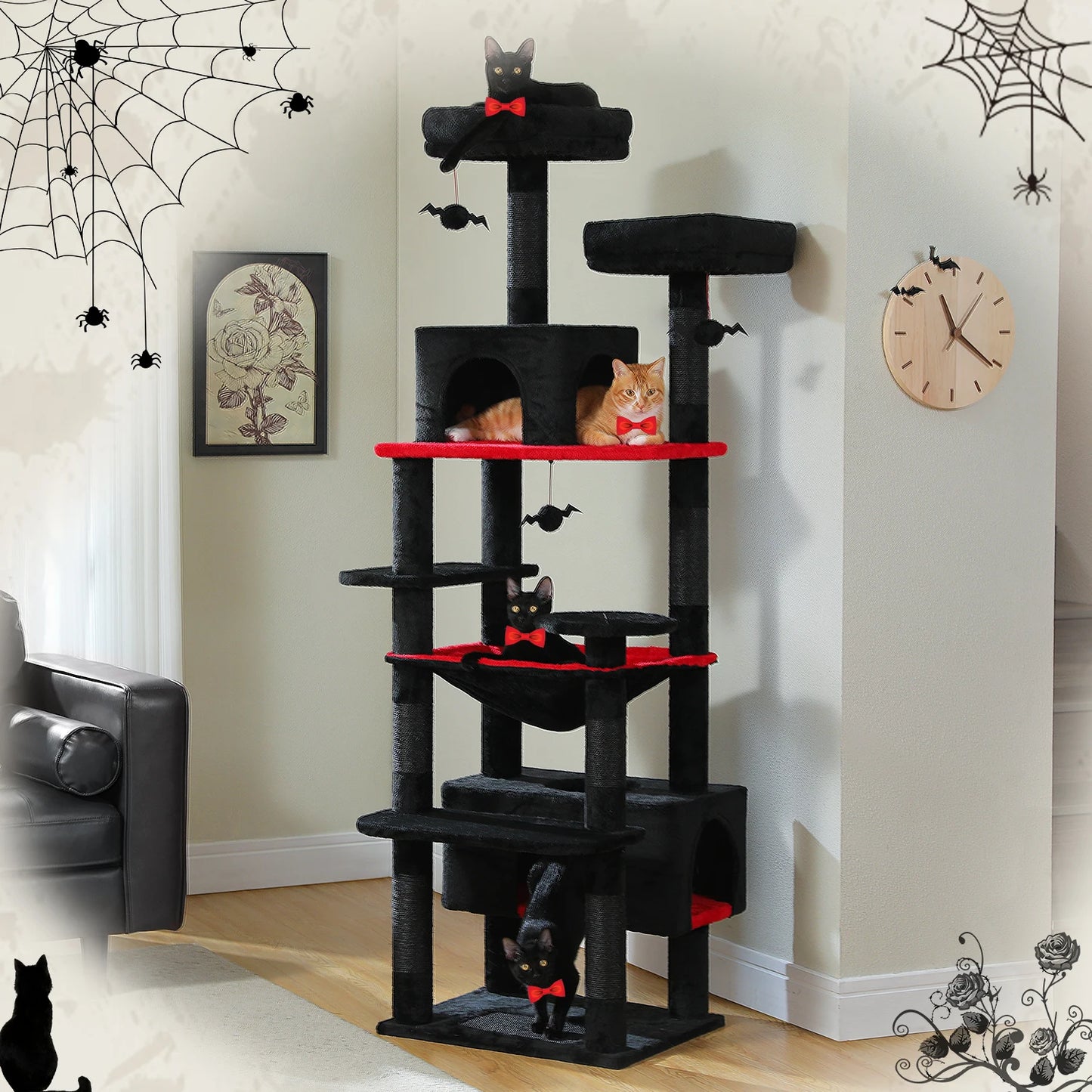 72" Large Cat Tree and Tower for Indoor Cats