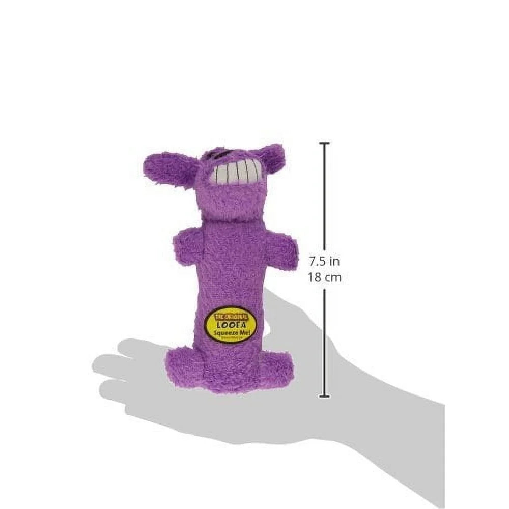 Loofa Plush Dog Toy Squeaky