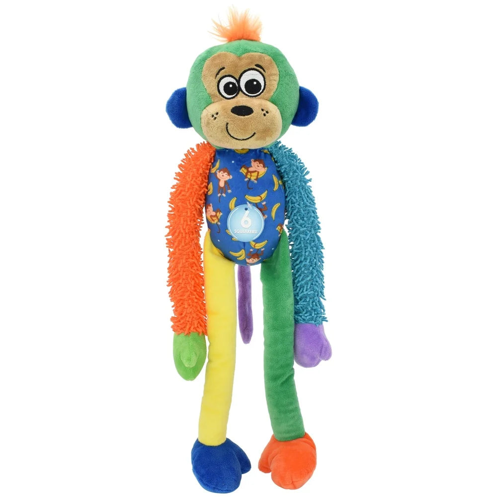 Colorful Plush Monkey Dog Toy 18 Inch