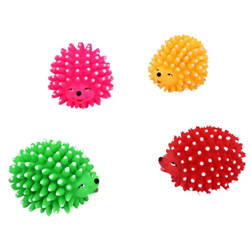 Rubber Hedgehog Soft Squeaky Ball Toy