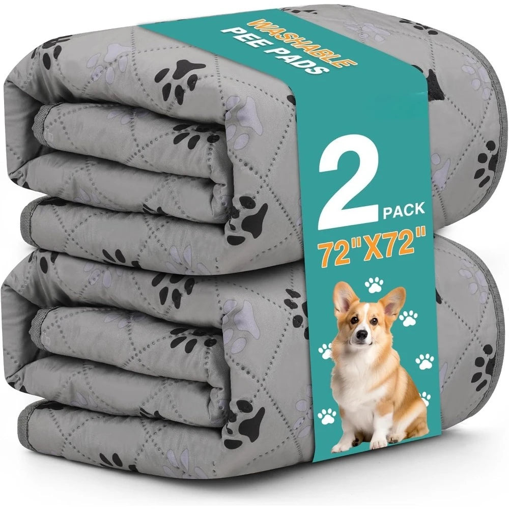 2 Pack Extra Large 72"X72" Washable Pee Pads