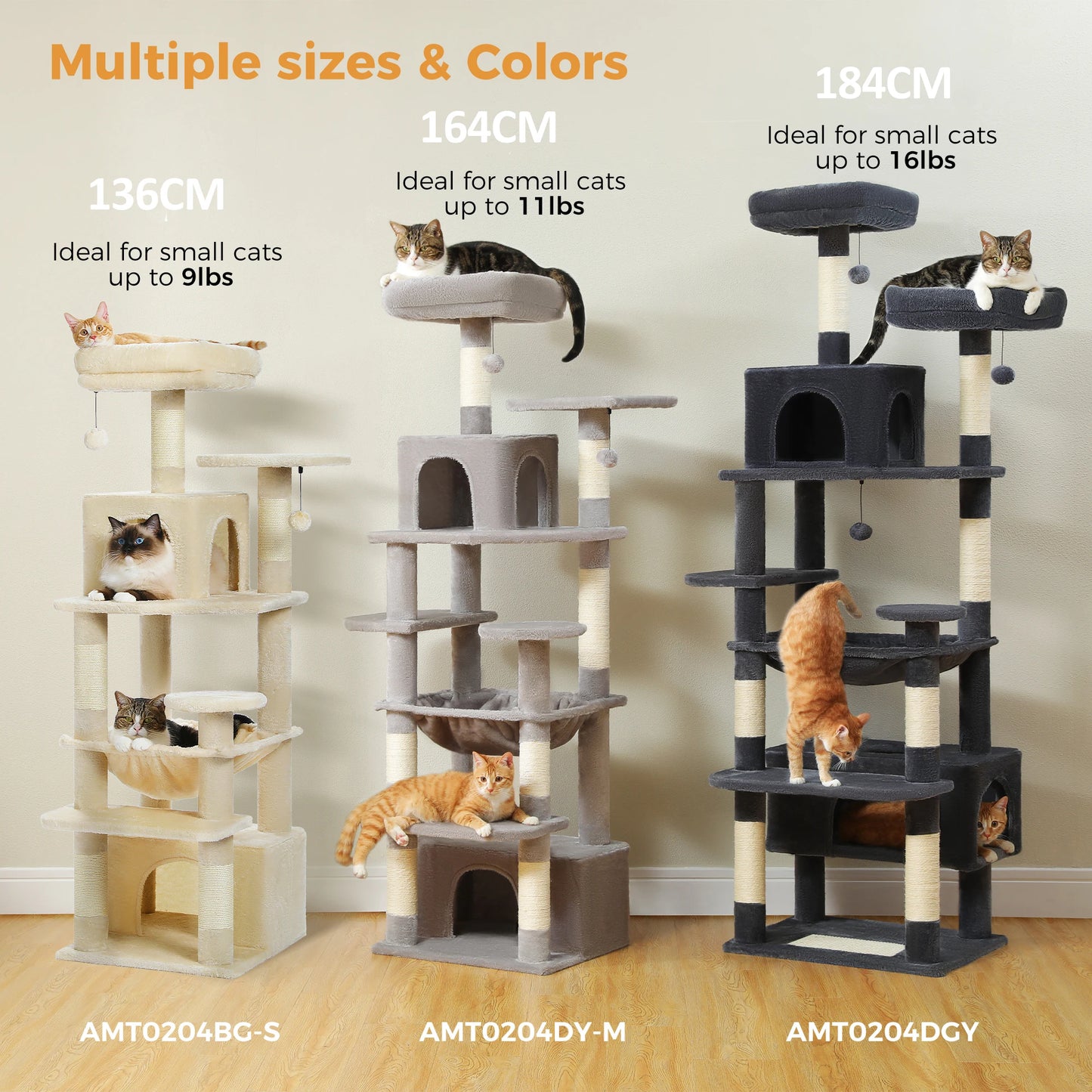 72" Large Cat Tree and Tower for Indoor Cats