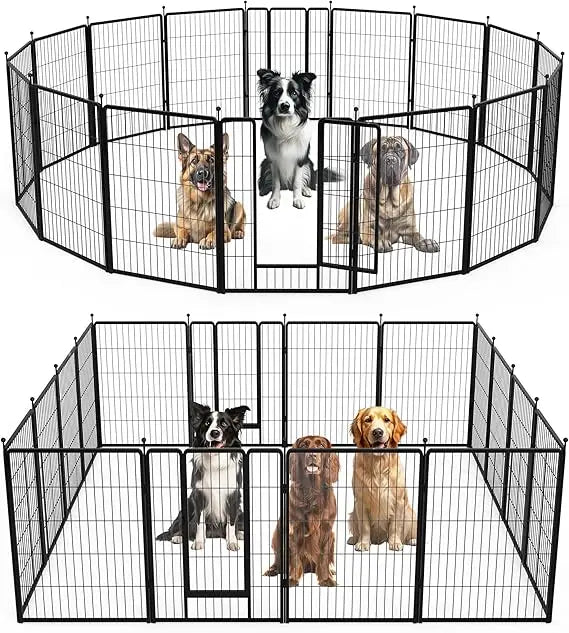 Dog Playpen, 40" Height 16 Panels Fence