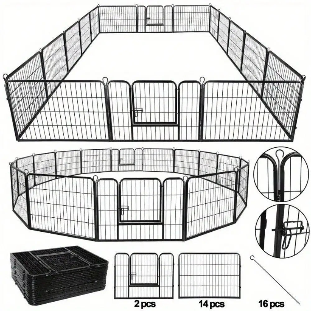 16 Panel Heavy Duty Metal Exercise Playpen