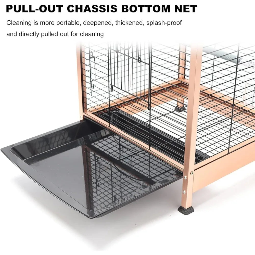 Rust Resistant Metal Cage with Rooftop Ladder