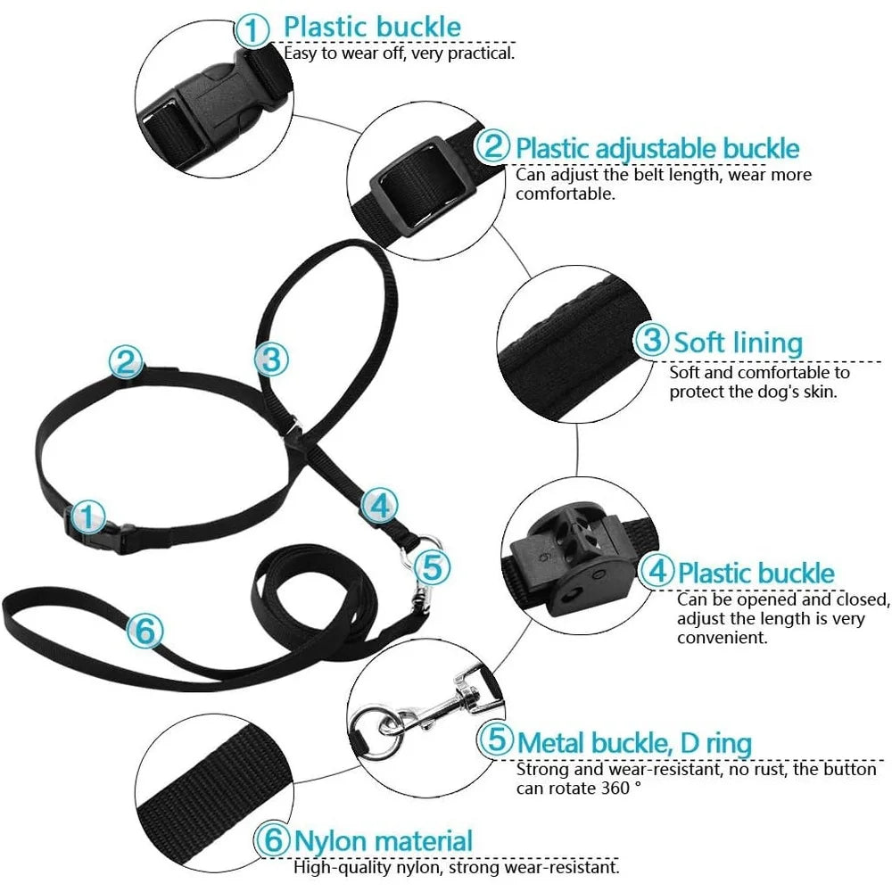 Head Halter Pulling Gentle Control Includes Leash