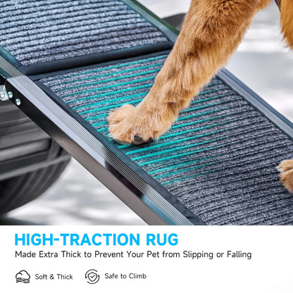 63" Folding Pet Ramp for Large Dogs- 17" Wide