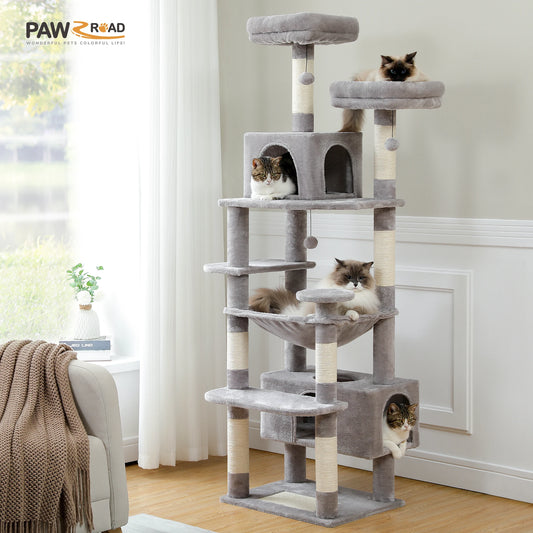 72" Large Multi-Level Cat Tower