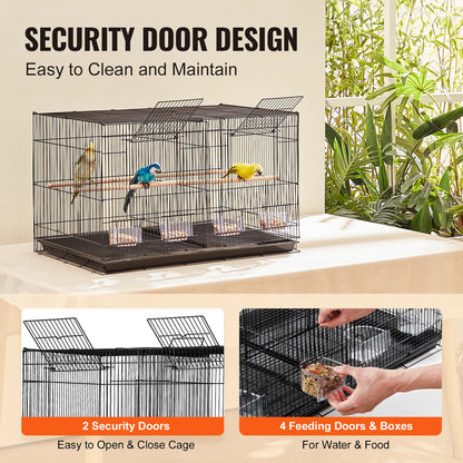 30" Flight Bird Cage with Handle and Perches