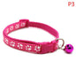 Cute Paw Print Adjustable Bell Pets Collar