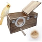 Wood Breeding Box with Coconut Fiber Bedding