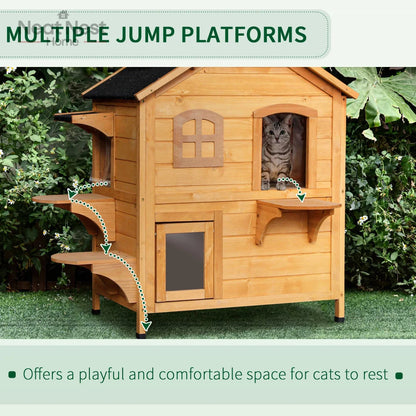 2-story Cat House Outdoor, Weatherproof