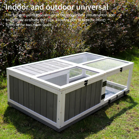 43" Wooden Small Animal Reptile Cage Outdoor