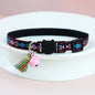 Adjustable collar with tassels and bells embellished pet collar