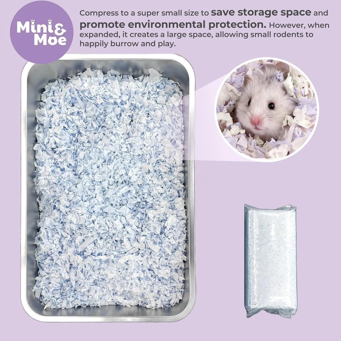 23L/50L Paper Small Pet Bedding Odor Control