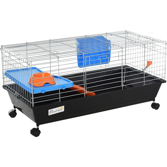 35" L Small Animal Cage, Rolling