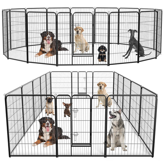 16 Panel Dog Playpen with Doors