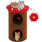 2-Story Large Cat House with Removable Flower Cat Bed