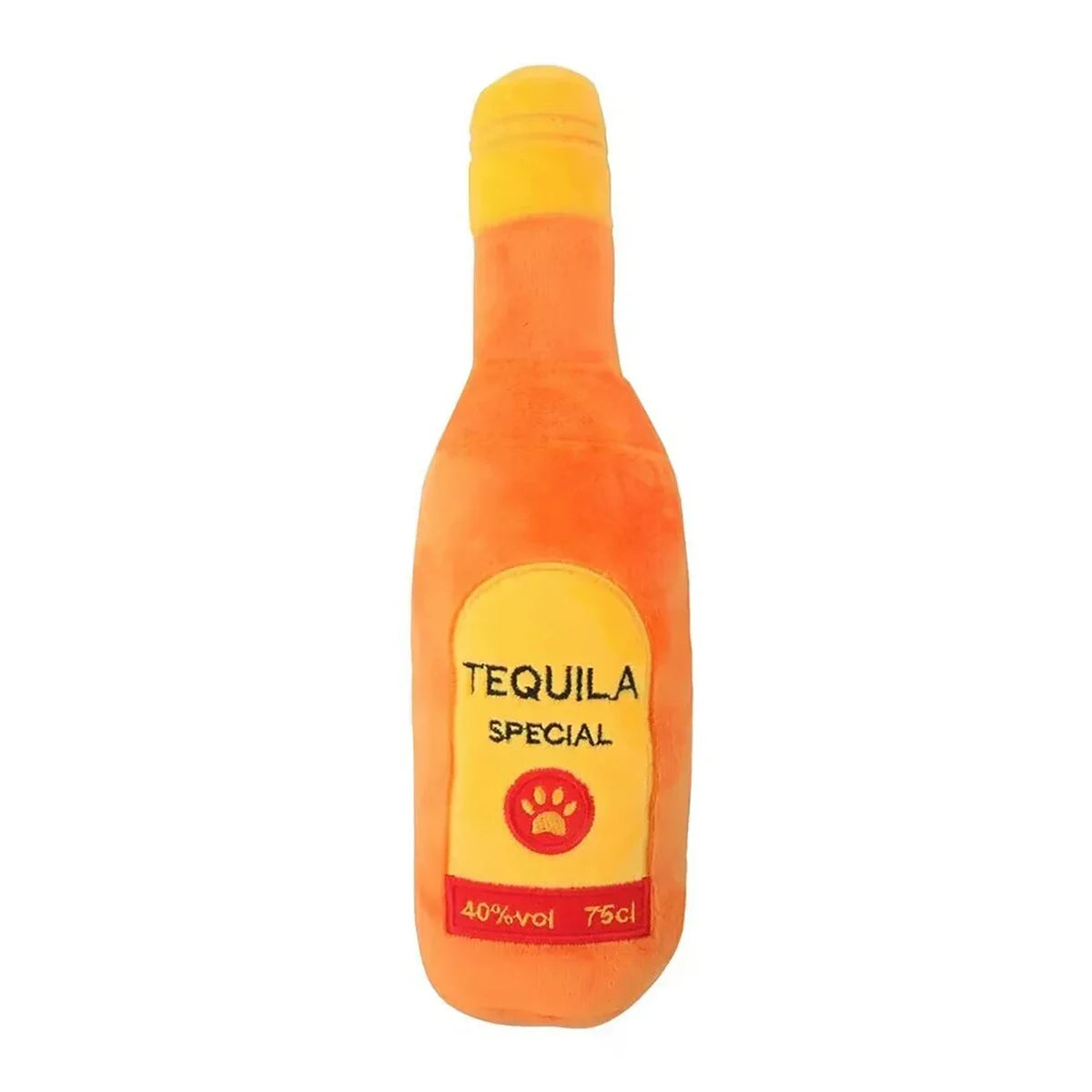 6 Plush Alcohol - Bottle Shaped Dog Toys with Sound