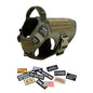 Tactical Dog Harness Collar Leash Bags Patches Set