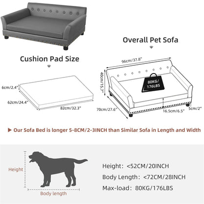 Heavy Duty Large Raised Sofa Dog Bed