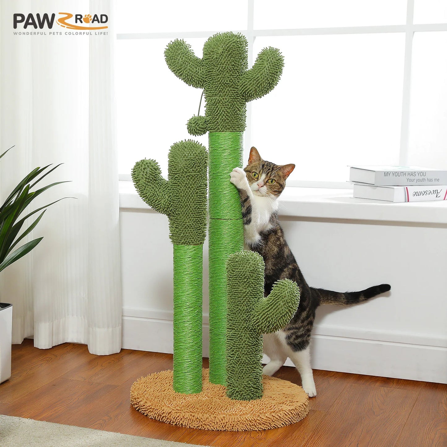 Cat Scratching Post with 3 Natural Scratching Poles