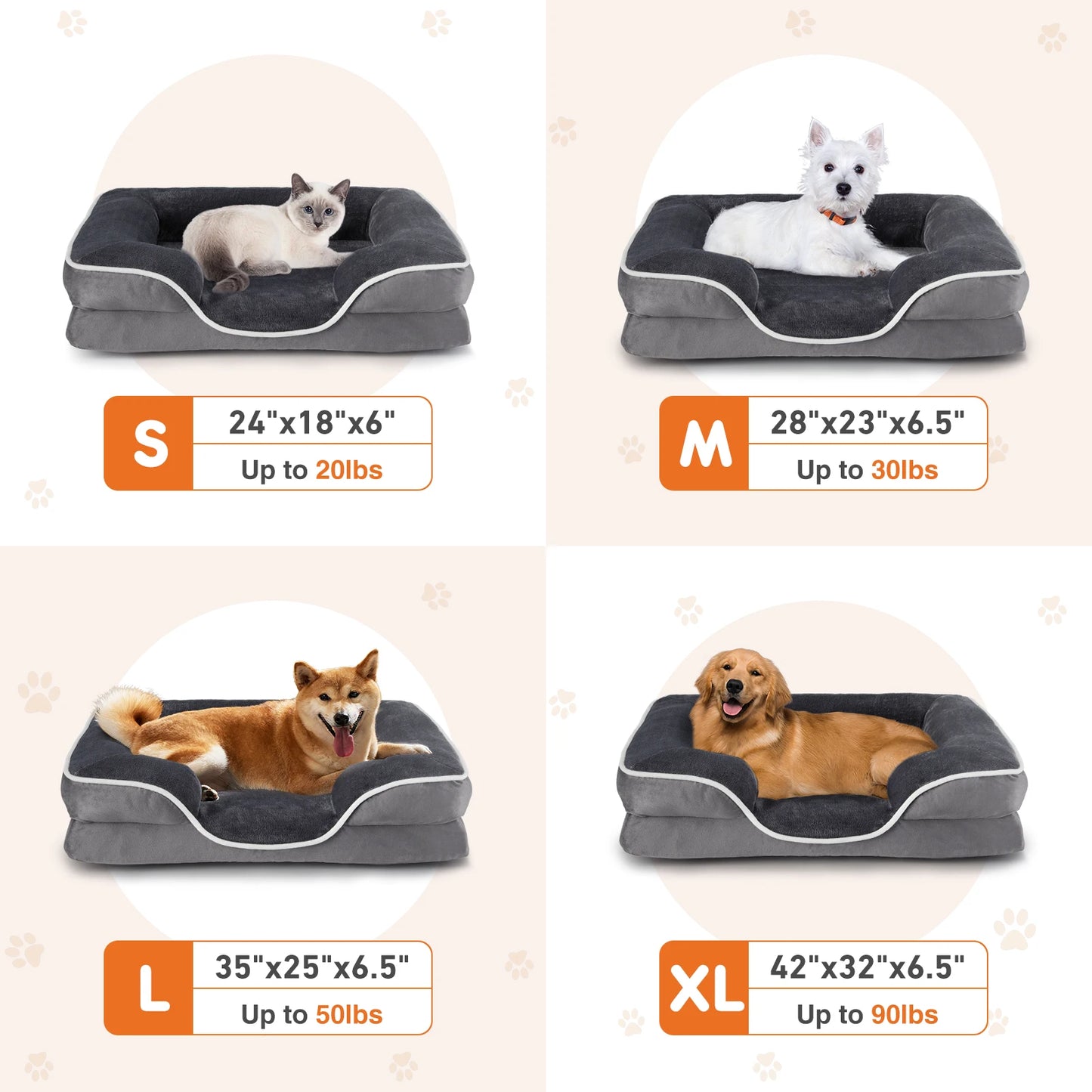 Orthopedic Memory Foam Pet Bed