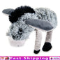 Plush Dog Toy Donkey Squeaker Crinkle Toy