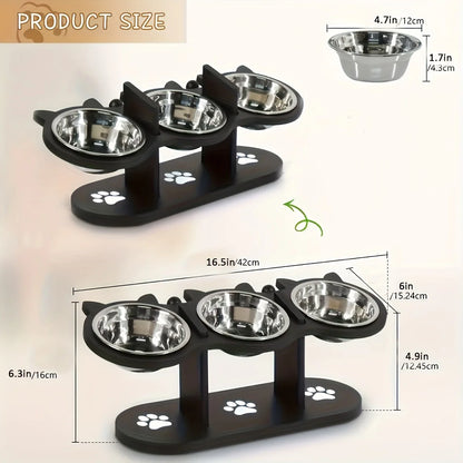 3 Bowls in 1 Feeder Feeding & Watering Supplies