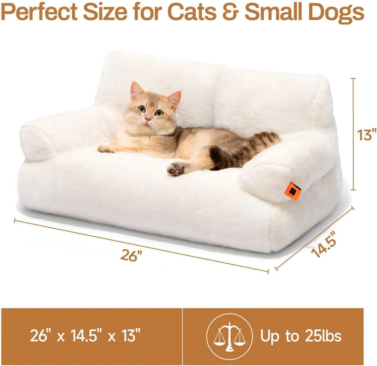 Pet Couch Bed 26 Inch Washable