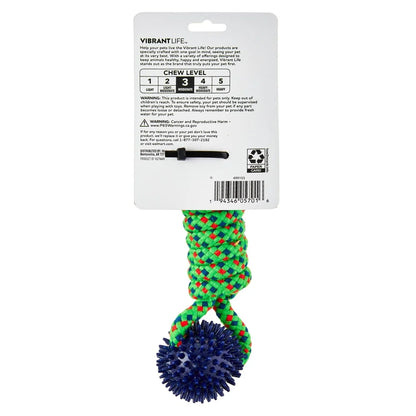 Chew Toy with Rope Coil and Spiky Balls
