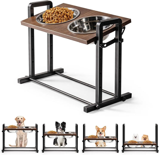 Raised Dog Stainless Steel Bowls