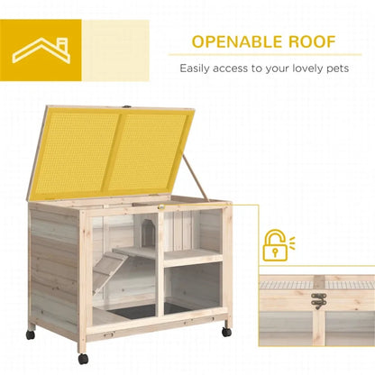 Wood Rabbit Hutch- For Small Animals