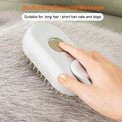 Cat Steam Brush Steamy Dog Brush 3 in 1 Electric