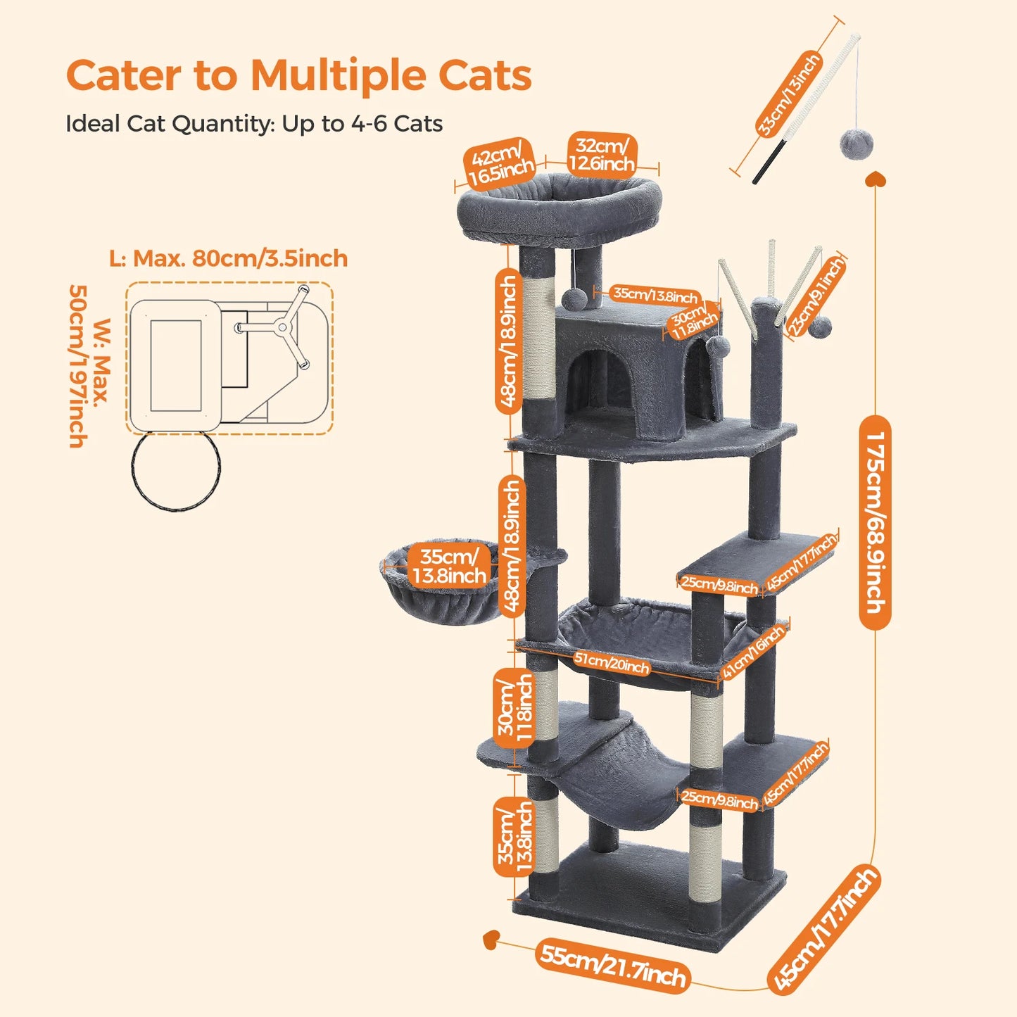Large Cat Tree for Indoor Large Cats