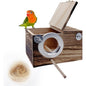 Wood Breeding Box with Coconut Fiber Bedding