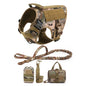 Military Dog Harness Leash Bags Set