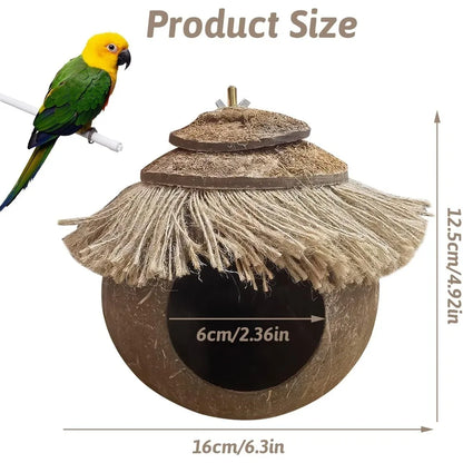 Natural Coconut Fiber Hanging Birdhouse