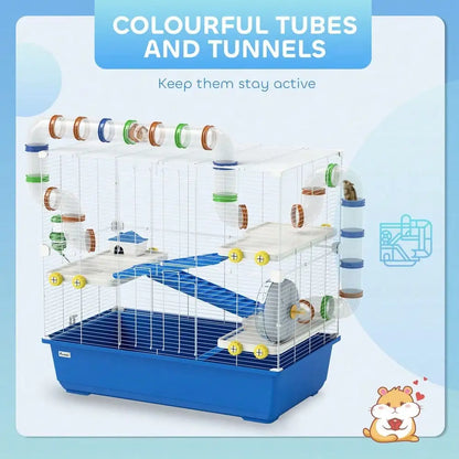 4 Tier Rat Cage with Tunnel Tube System
