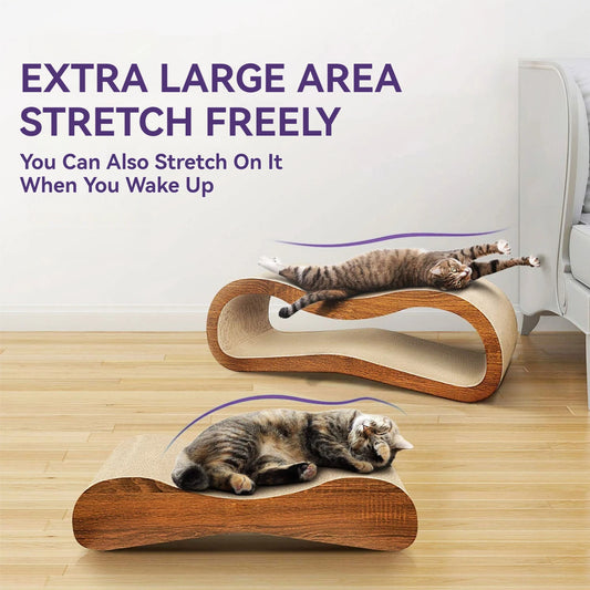 2 in 1 Cat Scratcher Cardboard Lounge Bed